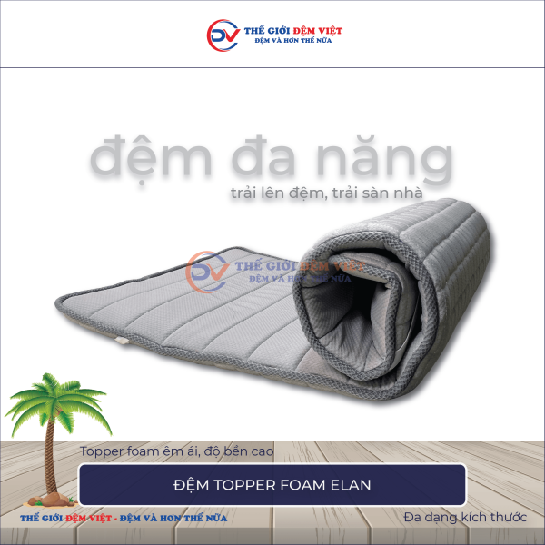 Đệm topper foam Elan